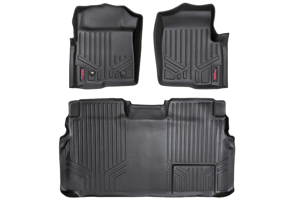 Rough Country Floor Mats Fr & Rr 1 Ret Hook Fits Ford F-150 2WD/4WD (2009-2012) M-50912
