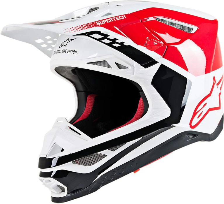 Alpinestars 8301319-3182-M S.Tech S-M8 Triple Helmet Red/White Md