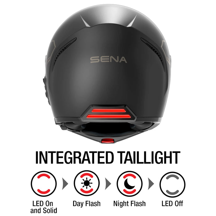 Sena Impulse Modular Motorcycle Smart Helmet (Gloss White, Large)