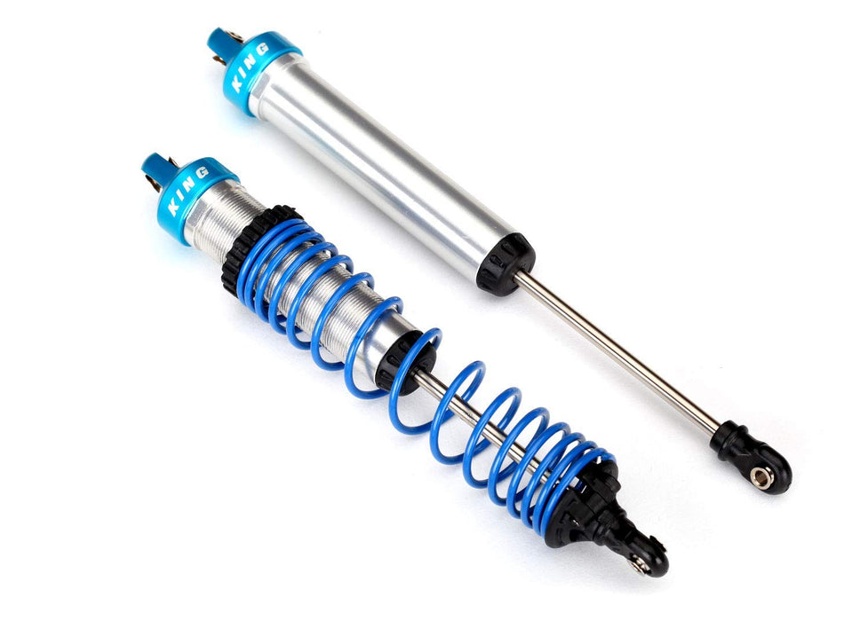 Traxxas TRA8457 - Shock caps Aluminum (Blue-Anodized) King Shocks (4)