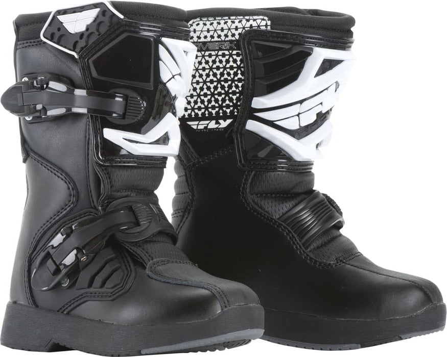 Fly Racing Maverick MX Youth and Mini Boots (Mini Black, Y11)