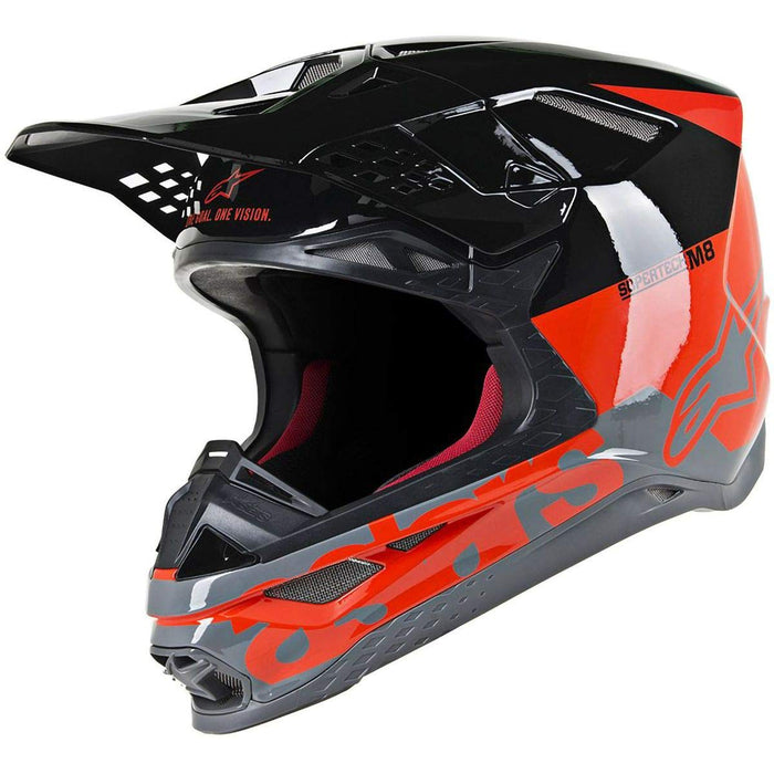 Alpinestars 8301519-3183-M S.Tech S-M8 Radium Helmet Red/Black/Grey Md