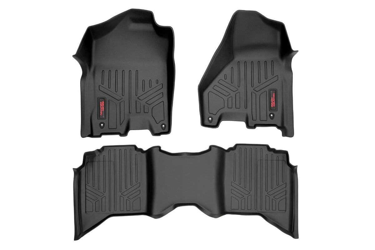 Rough Country Floor Mats Fr & Rr Crew Cab Fits RAM 1500 2WD/4WD (2012-2018 & Classic) M-31213