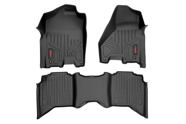 Rough Country Floor Mats Fr & Rr Crew Cab Fits RAM 1500 2WD/4WD (2012-2018 & Classic) M-31213