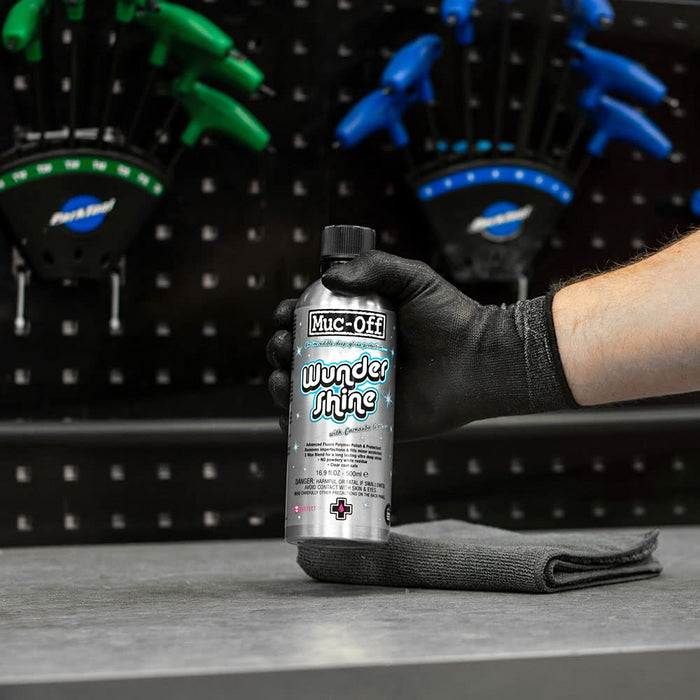 Muc-Off Wundershine, 16.9 fl oz - High-Performance Car Polish, Motorcycle Polisher and Detailer - Bodywork and Metal Polish for Bikes, Motorbikes, Cars