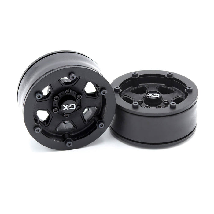 Vanquish Products Incision 1.9" Km233 Hex Plastic Wheels Black Vpsirc00254 VPSIRC00254