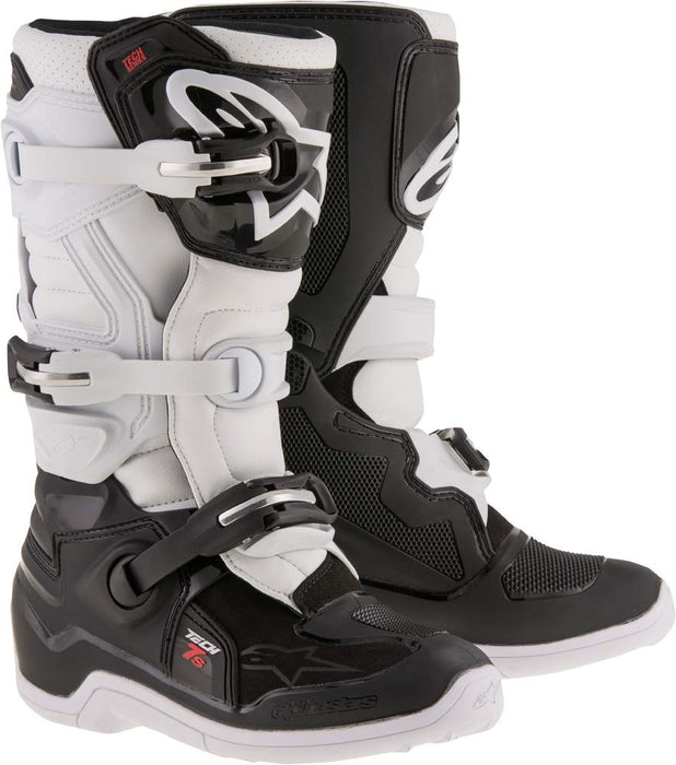 Alpinestars Youth Tech 7S Motocross Boot, Black/White, 3