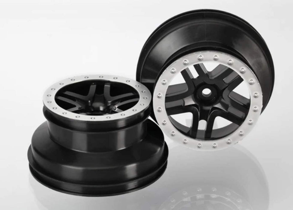 Traxxas SCT Split-Spoke Blk Wheel (2): 2WD Rear 4WD FR/R