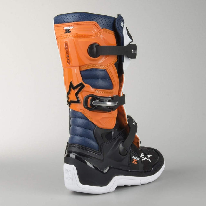 Alpinestars 2015017-1427-8 Tech 7S Boots Black/Orange/White/Blue Sz 08