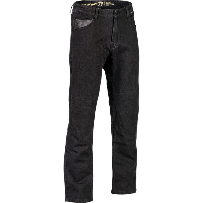 Highway 21 Men's Motorcycle Stronghold Jeans (Black, US 36)