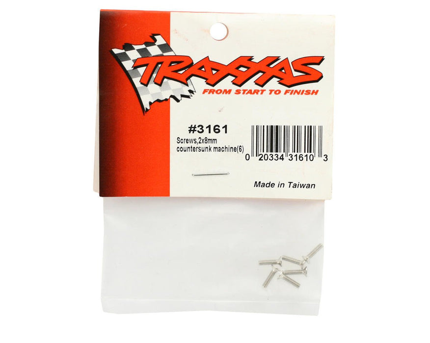 Traxxas 3161 2X8mm Countersunk Machine Screw 6-Piece 38-Pack