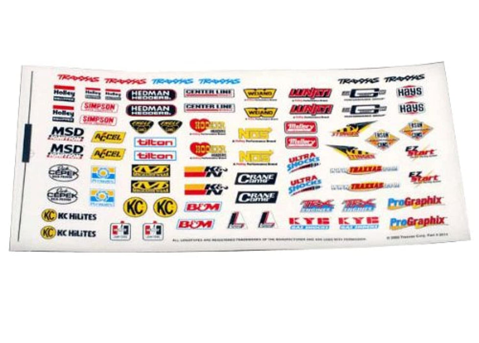 Traxxas 2514 Decal Sponsor Sheet 293-Pack