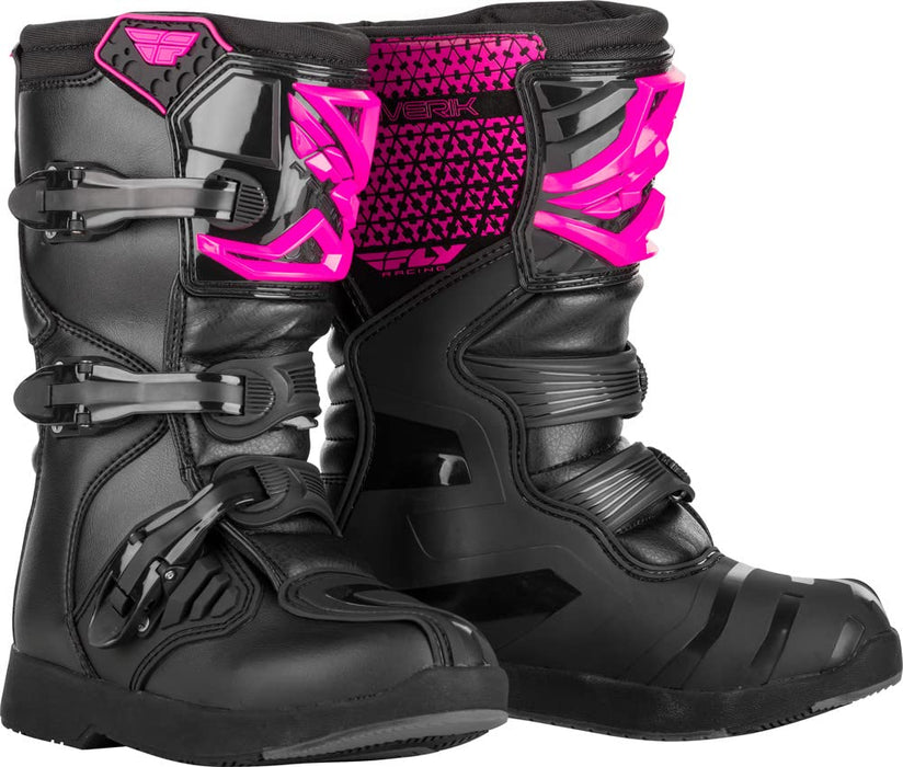 Fly Racing Maverick MX Youth and Mini Boots (Pink/Black, 4)