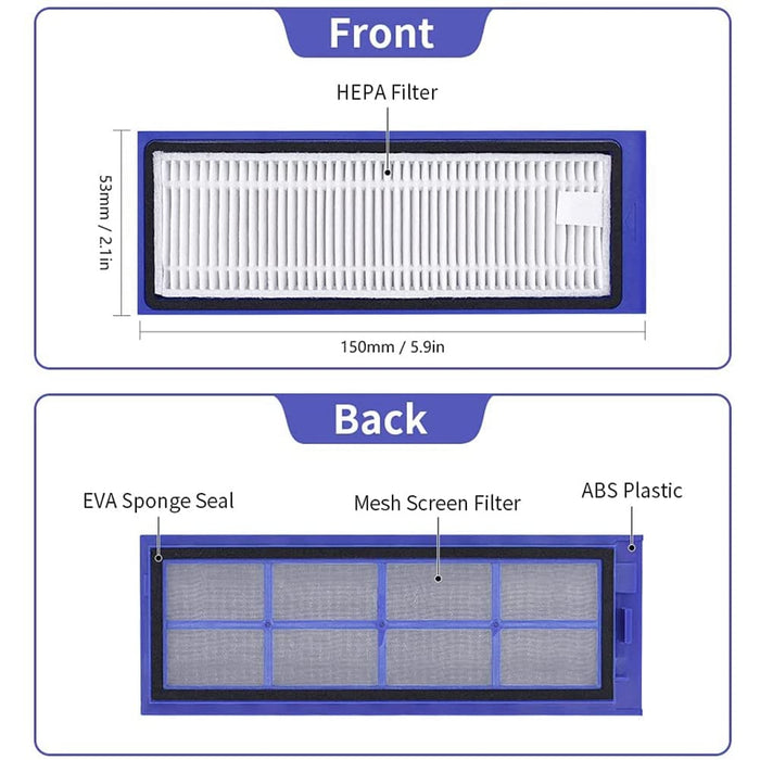 Doumneou Hepa Filter for Robovac L70 Hybrid Robot Vacuum Cleaner Parts Accessories, 4 Pack