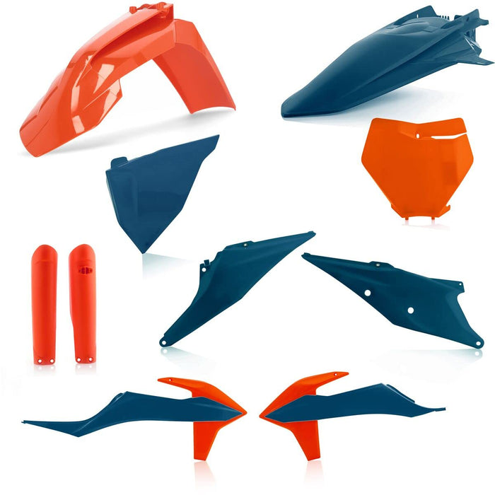 Acerbis Full Plastic Kit (Dark Blue/Orange) For 19-22 KTM 250SXF