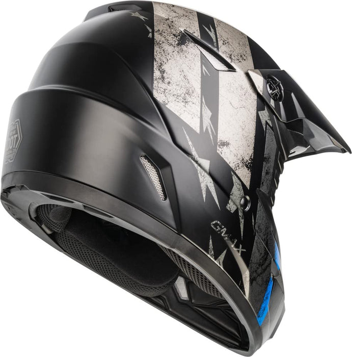 GMAX MX-46 Patriot Helmet X-Large Matte Black/Gray/Blue