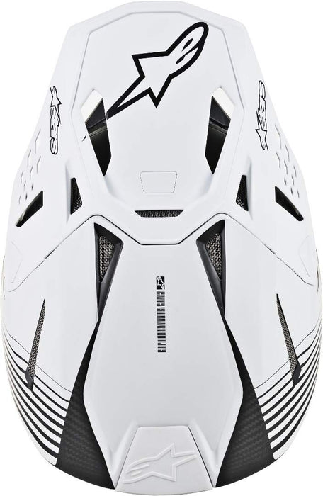 Alpinestars Supertech M10 Dyno Helmet-Matte Black/White-XL (8301119-1301-XL)