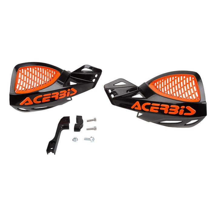 Acerbis Uniko MX Vented Handguards (Black/Orange), one size (2072671009)