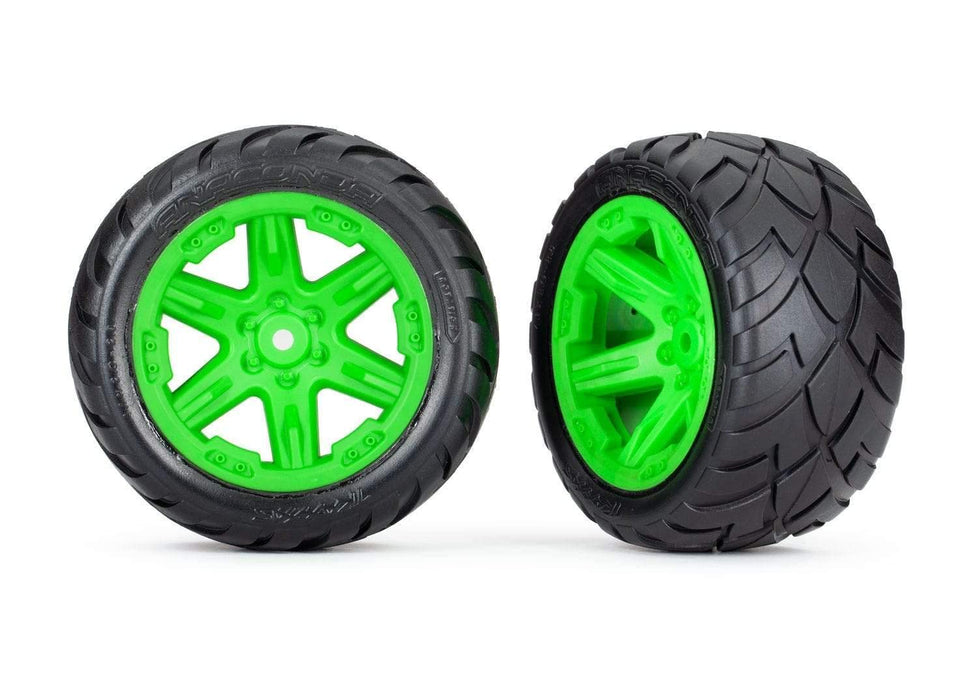 Traxxas 6768G Tires & Wheels 2.8' RXT Green Anaconda 2WD Electric Rear