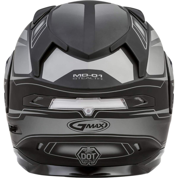 GMAX G1011396 Helmets, Matte Black/Silver, Large