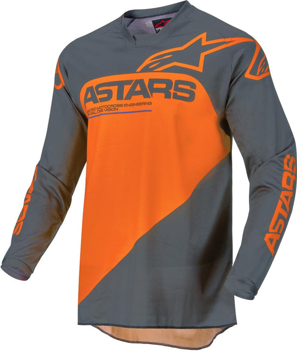 Alpinestars Youth Racer Compass Jersey Black/Yellow Fluo/Coral Yl (3772122-1534-L)