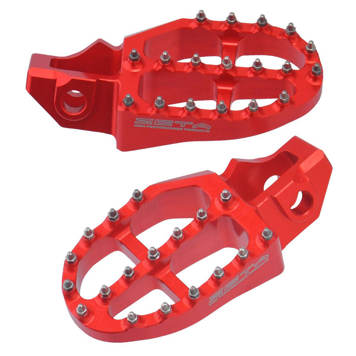 DRC ZE93-1822 Aluminum Footpegs Red