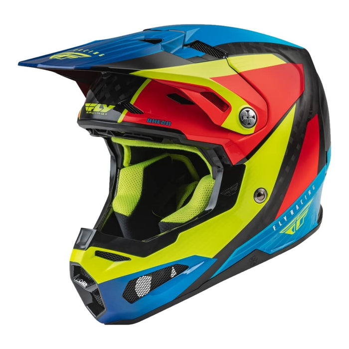 Fly Racing 73-47102M Formula Carbon Prime Visor Hi-Vis/Blue/Red Md/Lg