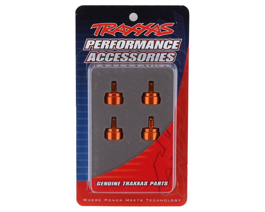 Traxxas 3767T Shock caps Aluminum (Orange-Anodized) (4) (fits All Ultra Shocks)