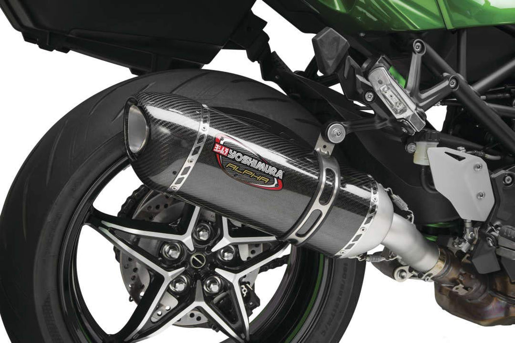 Yoshimura 960-13009 Exhaust Street Alpha-T Slip-On Ss-Cf-Cf