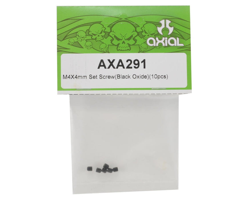 Axial AXA291 Set Screw M4x4mm Black Oxide 6 AXIC0291 Elec Car/Truck Replacement Parts