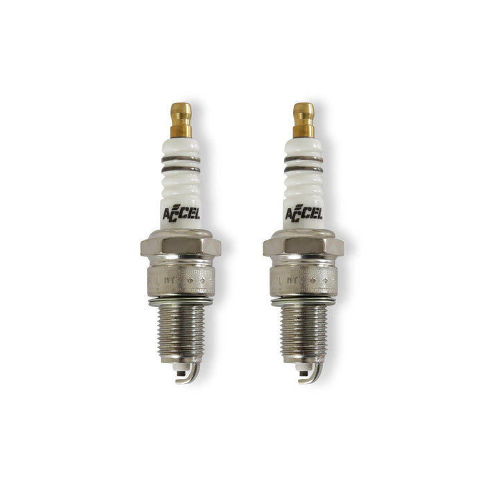 ACCEL 2410A Spark Plugs - Copper - Evolution - .040 in. gap - 2 Pack