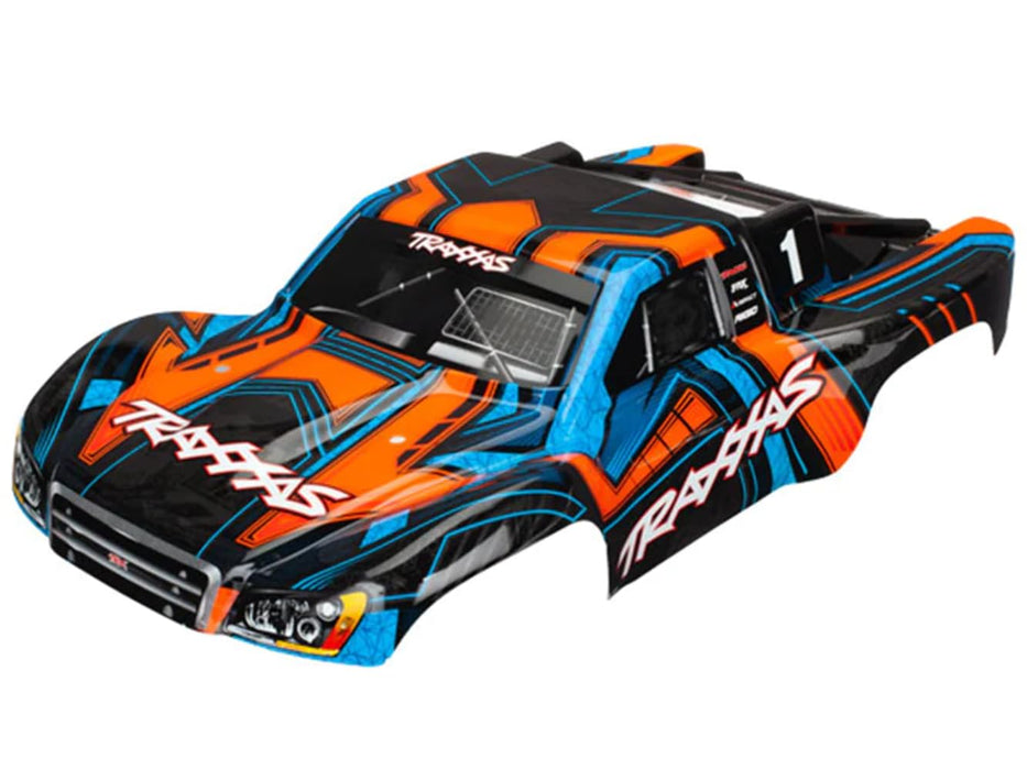 Traxxas TRA6844 Body Slash 4X4 Orange and Blue (Painted Decals Applied)