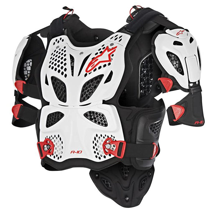 Alpinestars 6700517-213-XSS A-10 Full Chest Protector White/Black/Red Xs/Sm