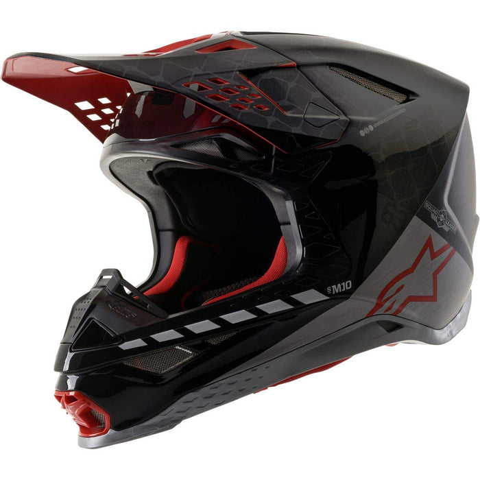 Alpinestars 8302420-1999-L Unisex-Adult S-M10 San Diego 2020 Le Helmet Black/Silver/Red Lg (Multi, one_size)