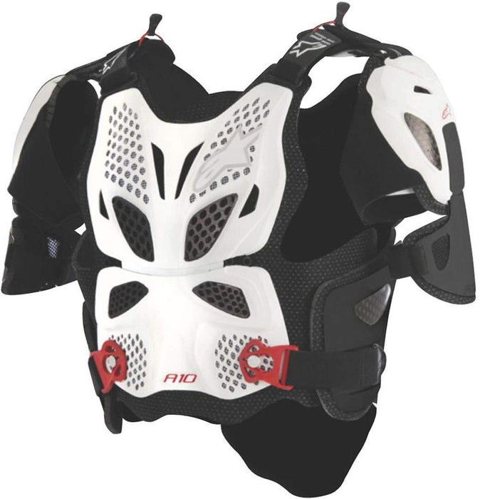 Alpinestars 6700517-213-XSS A-10 Full Chest Protector White/Black/Red Xs/Sm