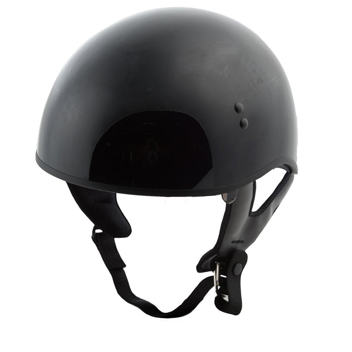 GMAX GM65 Naked Adult Half Face Street Motorcycle Helmet - Gloss Black/Small