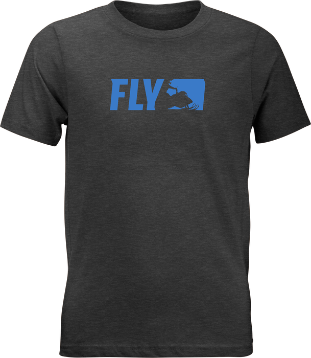Fly Racing Fly Youth Primary Tee Charcoal Yl 352-0526YL