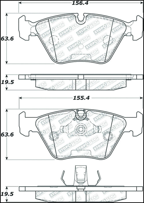 StopTech 06-08 BMW M3/Z4 Street Select Brake Pads w/Hardware Front 305.0947