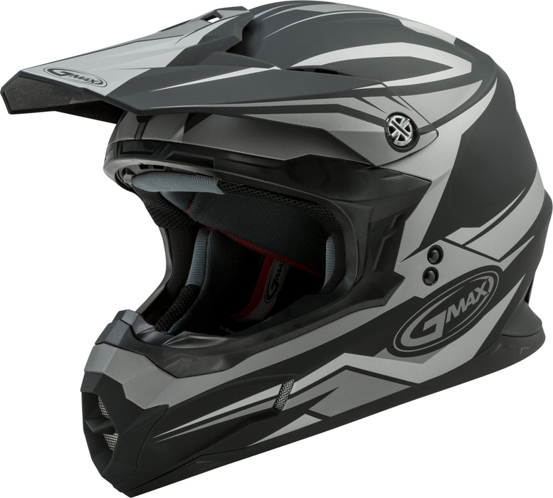 Gmax Mx-86 Off-Road Revoke Helmet Matte Black/Silver Sm G3866074