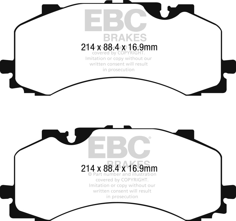 EBC 2016+ Fits Audi Q7 3.0L Supercharged Yellowstuff Front Brake Pads DP42279R
