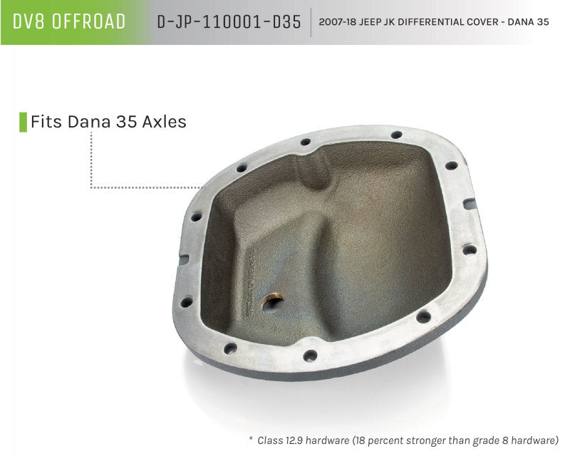 Dv8 Offroad D-Jp-110001-D35 Differential Cover; Dana 3507-18 Jeep Jk W/ D35 Axle Differential Cover; Dana 35 D-JP-110001-D35