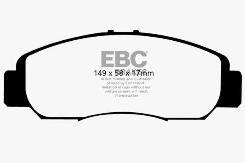 EBC 13+ Honda Civic Sedan 1.8 Natural Gas Ultimax2 Front Brake Pads UD1608