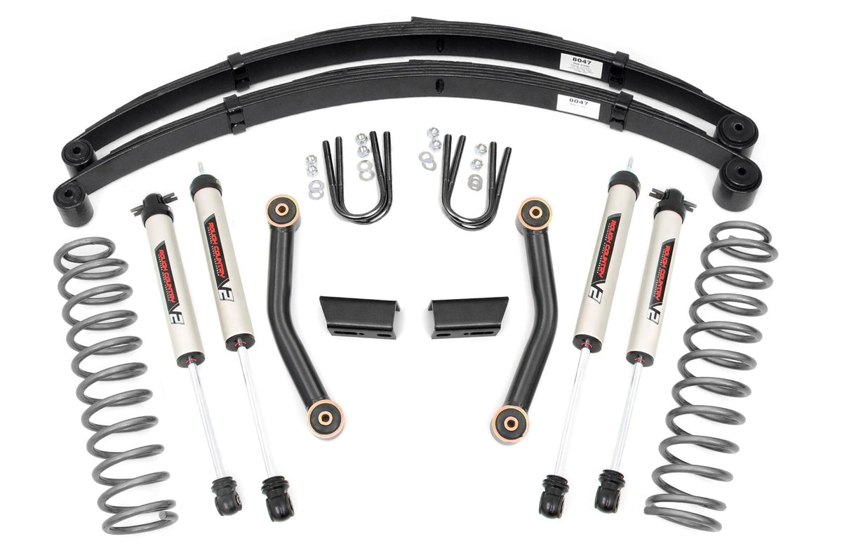 Rough Country 3 Inch Lift Kit Series Ii Rr Springs V2 Fits Jeep Cherokee Xj (84-01) 630X70