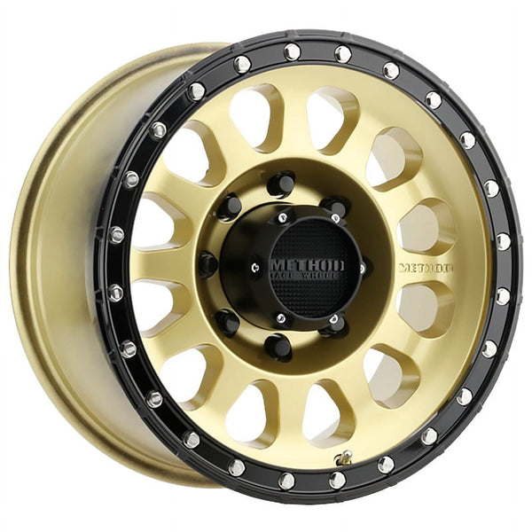 Method Wheels Method Race Wheels Mr31589088118 Closeout Mr315, 18X9, +18Mm Offset, 8X180, 130.81Mm Centerbore, Gold Black Lip MR31589088118