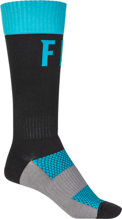 Fly Racing 2022 MX Pro Riding Socks (Blue/Black, SM/MD)