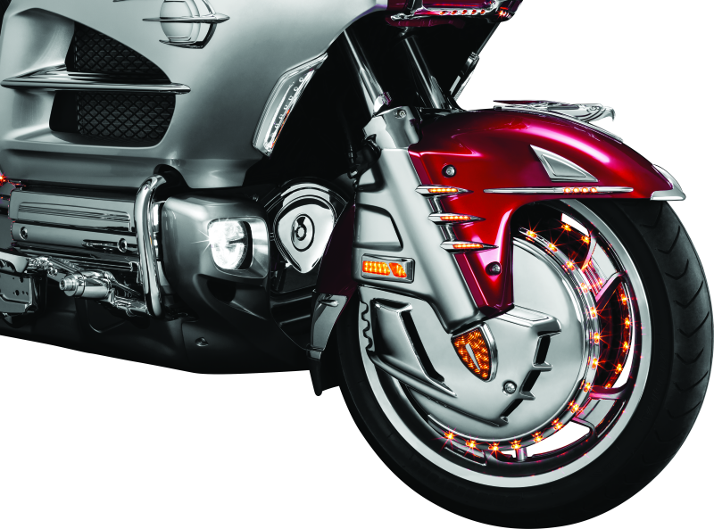 Kuryakyn Motorcycle Accent Accessory: Front Fender Deco Eagle Ornament, Chrome 7333