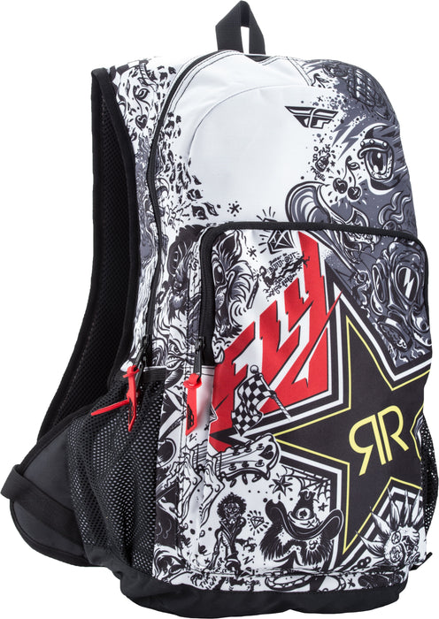 Fly Racing Jump Rockstar Backpack Black/White 28-5149