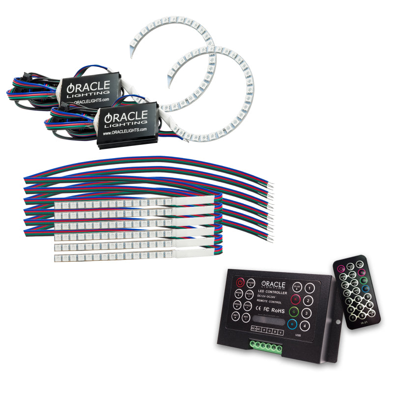 Oracle 18-21 Fits Ford Mustang DRL Upgrade W/ Halo Kit Colorshift 2 See Warranty 1348-333