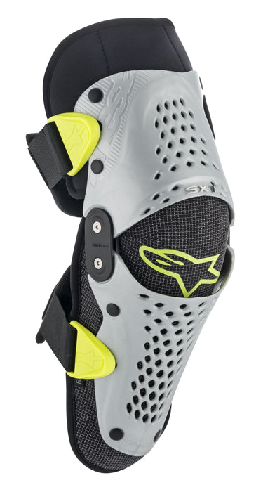 Alpinestars Sx-1 Knee Guards Silver/Yellow Youth 2X 6506316-553-XXL