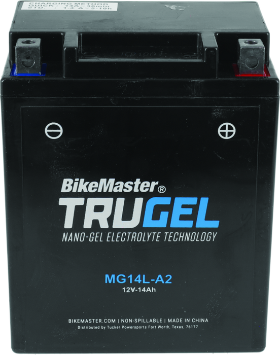 BikeMaster TruGel Batteries MG14L-A2 134L x 88W x 166H mm